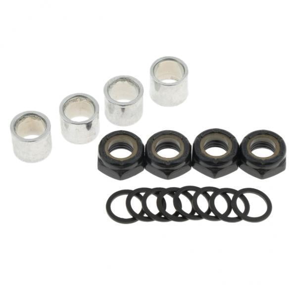 Kit De Velocidad Para Camión, Arandelas De Velocidad De Eje, Espaciador De Tuercas, Color Negro, 5xSkateboard Longboard