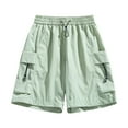 thumbnail image 4 of LEKDFST Women's Hiking Cargo Shorts Quick Dry Athletic Golf Shorts Lightweight Running Summer Casual Shorts Green XXXL, 4 of 4