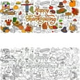 thumbnail image 4 of Thanksgiving Giant Coloring Poster Tablecloth Banner 30X72 Inch Large Paper For Activity Party Classroom Gift, Fun Creative Group Coloring Activity For Holiday Celebrations,, 4 of 5