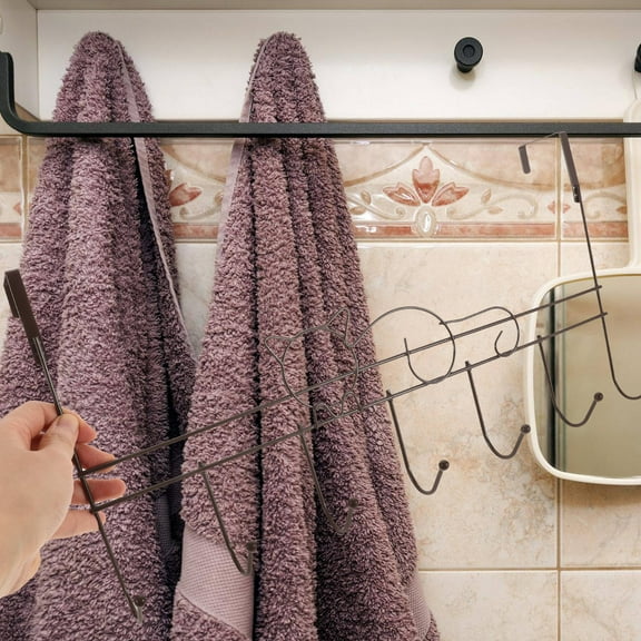 Masteelf Over the Door Towel Holder Cat Hook Door over the Door Organizer over Door Hanger Hanging Coat Rack over Door Towel Rack for Bathroom Door Hook for Hanging Towels