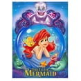 thumbnail image 2 of Men's The Little Mermaid Ariel Classic Movie Poster Baseball Graphic Tee White/Black 2X Large, 2 of 4