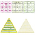 thumbnail image 4 of Patchwork Ruler Craft Clear Scale Acrylic Sewing Dressmaking Aligned Template Art Household Manual Trimming Student Tool Green Square, 4 of 6