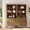 Walnut, variant on 63"W Fluted Kitchen Hutch Sideboard with Adjustable Shelves, Wooden Modern Buffet Hutch Cabinet with 4 Doors And 10 Tier Shelves