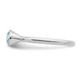 thumbnail image 3 of Sterling Silver Stackable Expressions High 5mm March Swarovski Ring Size 8, 3 of 3