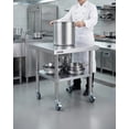 thumbnail image 2 of Accreate Stainless Steel Work Table with Removable 3-Sided Rim & 4 Locking Wheels, Heavy Duty Commercial Kitchen Prep Cart, 2 of 8