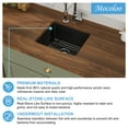thumbnail image 5 of Mocoloo 18x16-inch Black Granite Composite Undermount Kitchen Sink Non-Fading Color Scratch Resistant Single Bowl Bar Prep Sink for RV Camper, 5 of 10