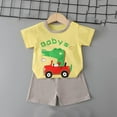 thumbnail image 2 of Odeerbi 6M-6Y Kids Boys Girls Summer Outfits Cute Print Cotton Short Sleeve T-Shirt Shorts Two-piece Set Casual Elastic Waist Loungewear Kids Boys Girls Clothes, 2 of 5