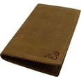 thumbnail image 7 of RFID Blocking Premium Vintage Leather Long Bifold Credit Card ID Wallet Dark Beige, 7 of 7