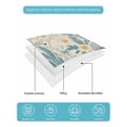 thumbnail image 5 of Spring Meadow Blooms Twin XL Size Down Alternative Comforter, Lightweight Comforter Quilt Bedding Set with Pillow Shams Teal Yellow Botanical All Seasons Bed Comforter Duvet Insert 68"x98", 5 of 7