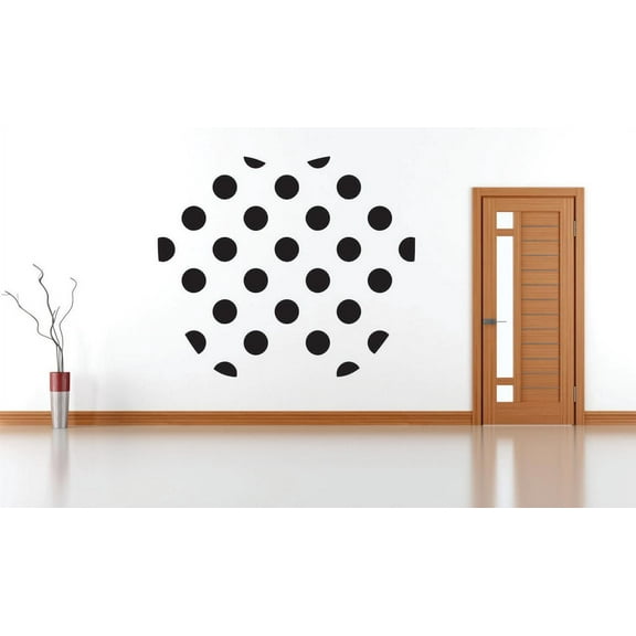 Wall Decal : Apple Polka-Dots Pattern Print 12x18 Inches