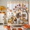 thumbnail image 4 of Shower Curtains for Bathroom-72"x72",Fall Pumpkin Sunflower Leaf Tree Waterproof Bath Curtain Grommet Shower Curtain Set, 4 of 7
