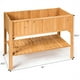 thumbnail image 2 of Costway Jardinera de Madera Maceta de Abeto Tiesto Grande con Estante y Soporte Al Aire Libre 119 x 57 x 90 cm, 2 of 8