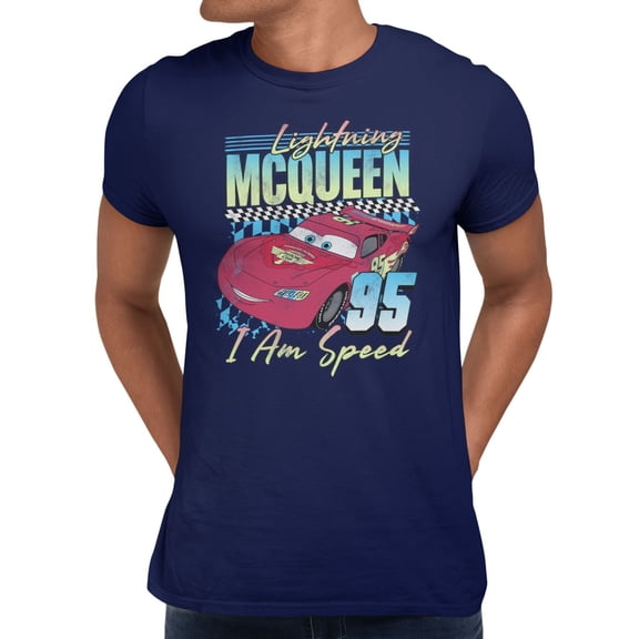 Disney Pixar Cars Men's I Am Speed T-Shirt (Black, S-XXXL)