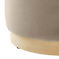 thumbnail image 4 of Modway Tilden 16" Round Performance Velvet Upholstered Ottoman in Taupe Natural, 4 of 8