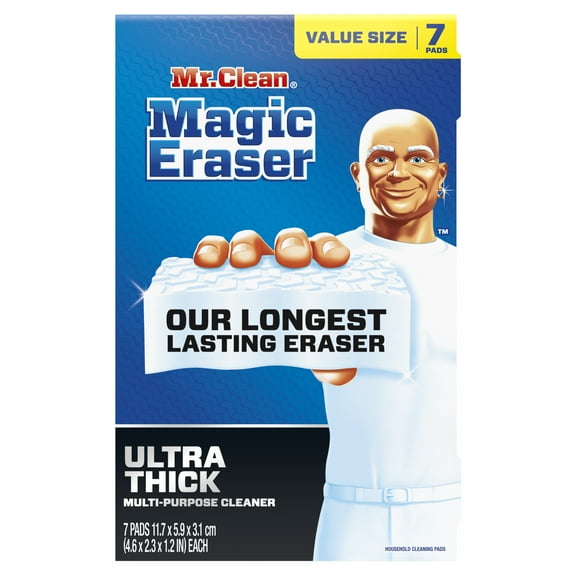 Mr. Clean Magic Eraser Sponge, All Purpose Cleaner, Ultra Thick, 7 Count