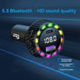 thumbnail image 2 of Cargador Bluetooth para Automóvil PD30W Puerto USB Adaptador de Carga Rápida con Luz LED Monitor de Voltaje Transmisor FM Bluetooth, 2 of 5