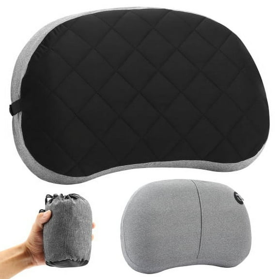 Visland Inflatable Pillows Portable Lightweight Ergonomic Comfortable Sleeping Cushion with Strap for Camping Travel Hiking Mat