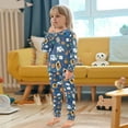 thumbnail image 4 of FORMRS Long Sleeve Top and Pants Pajama Set for Niños 2-Piece Sleepwear, Sizes 18M-8Y, Cartoon Mail Truck Pattern, 4 of 6