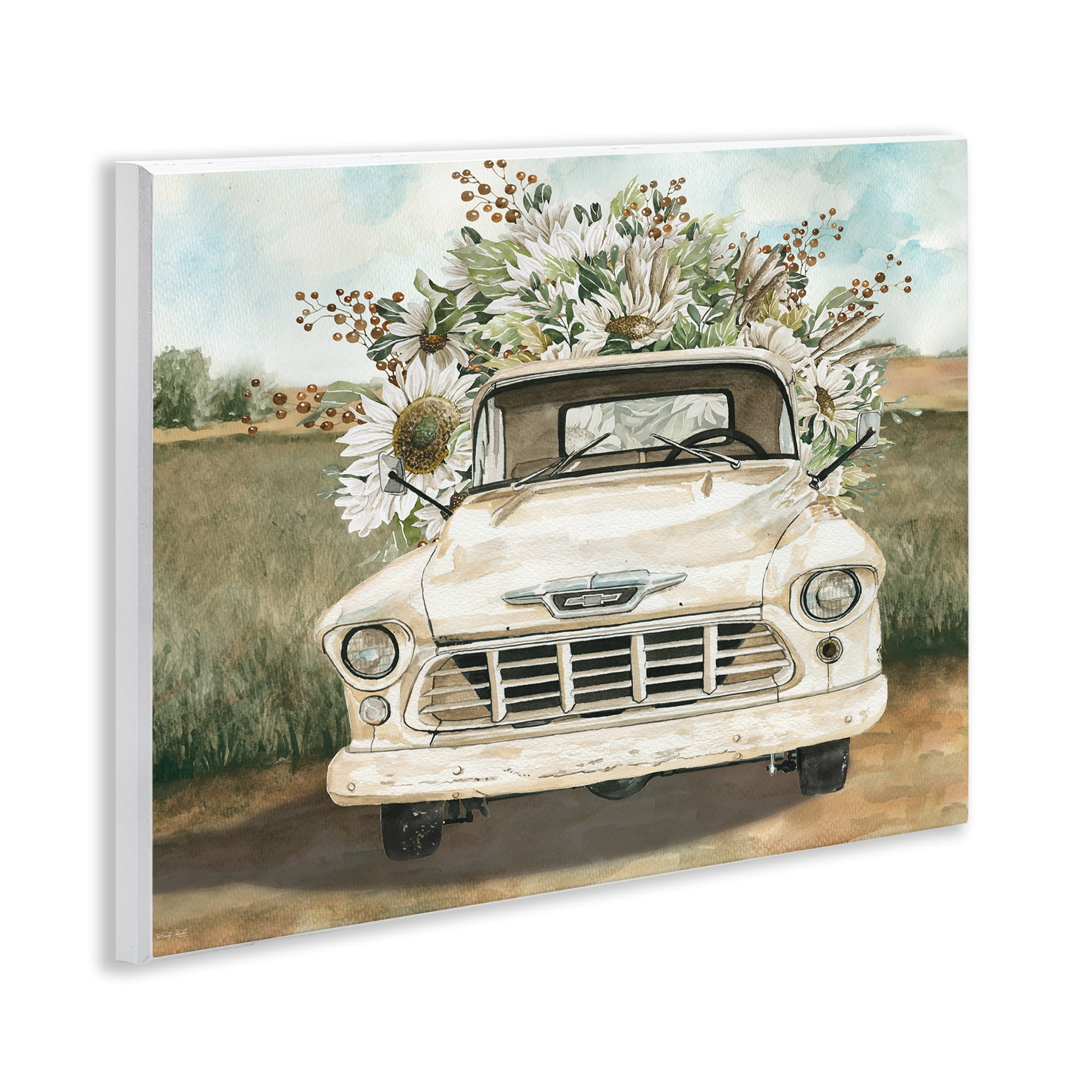 Stupell Industries Retro Country Flowers Delivery Wall Plaque Art, design by Cindy Jacobs