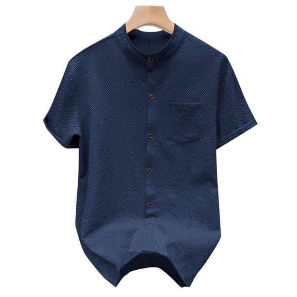 pstuiky camisetas de hombre, Camisa casual de manga corta para hombre, estilo bolos vintage, estilo playero cubano, con botones, para verano camisetas de hombre xxxxl