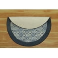 thumbnail image 5 of Casavani Handblock Printed Cotton Area Rug Round Dining, Bedroom Area Carpets, Blue 7x7 feet, 5 of 5