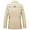 Beige, variant on Fesfesfes Mens Jacket Casual Solid Turndown Single-breasted Windbreaker Multi-button Coat