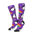 thumbnail image 2 of Bingfone Compression Socks for Women and Men Long Socks for Running Athletic Cycling Nurse-Rainbow Lgbt Penguin, 2 of 8