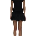thumbnail image 1 of Gupgi Women Bubble Skirts Contrast Color Elastic Waist Ruffle Mini Skirts Pleated Balloon Short Skirt, 1 of 7