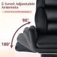 thumbnail image 2 of Homall Office Chair, Velvet Ergonomic Criss Cross Desk Chair with Adjustable Armrests, Swivel Vanity Chair Comfy Computer Chairs, Black, 2 of 7