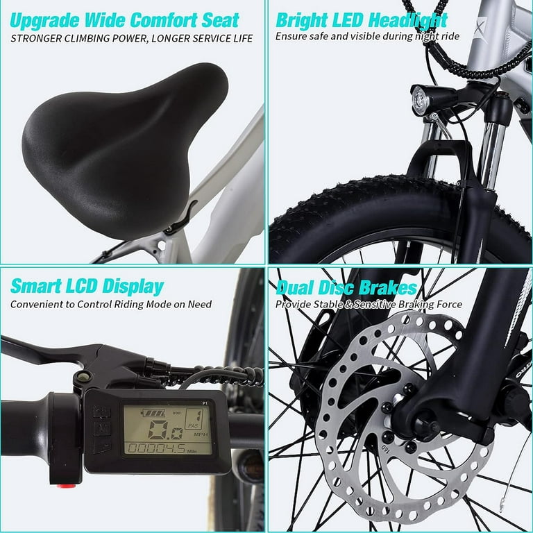 PEXMOR 26 Electric Bike Conversion Kit Front/Rear Wheel E-Bike