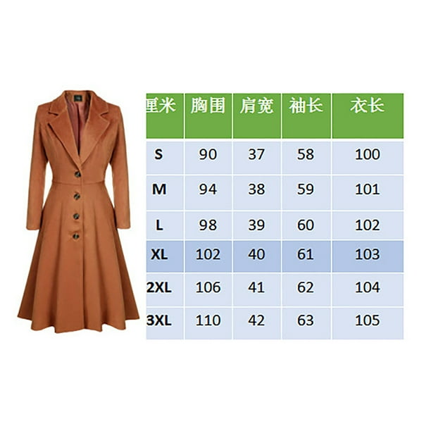 kakina CMSX Womens Jackets and Coats, Womens Winter Lapel Button