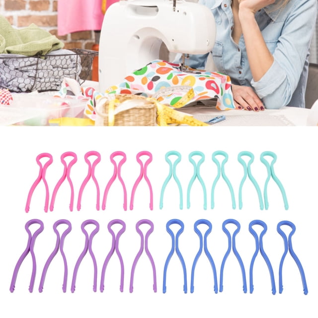 Bobbin Threads Clip, Light Weight Plastic Material 20 PCS Compact Portable Random Color Sewing Bobbin Threads Clip for Household