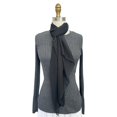 thumbnail image 4 of Wrapables Lightweight Sheer Solid Color Georgette Scarf, Black, 4 of 7