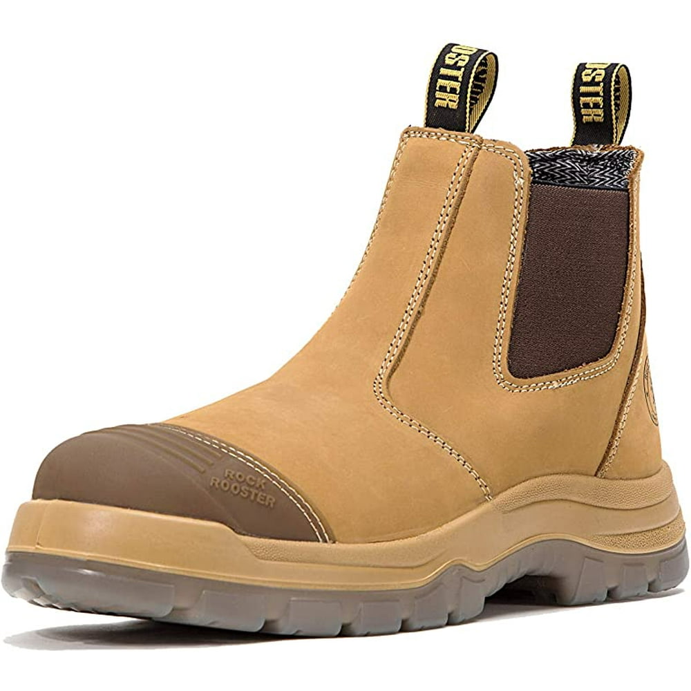 men's non steel toe slip on work boots