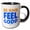 Black/White, variant on 3drose, Image of Words Be Kind Feel Good, 15oz Two-tone Yellow Mug