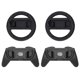 thumbnail image 1 of Volante de carreras para Switch 2 JoyCons - Kit de accesorios para mando de juego redondo - con 2 ruedas, 2 empuñaduras, material ABS, 1 of 7
