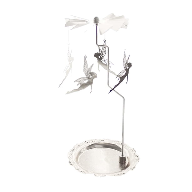 Candelero giratorio Candelero giratorio con bandeja Candelabro de hadas para velas en tarro Candelero para lamparilla, plato de 10cm