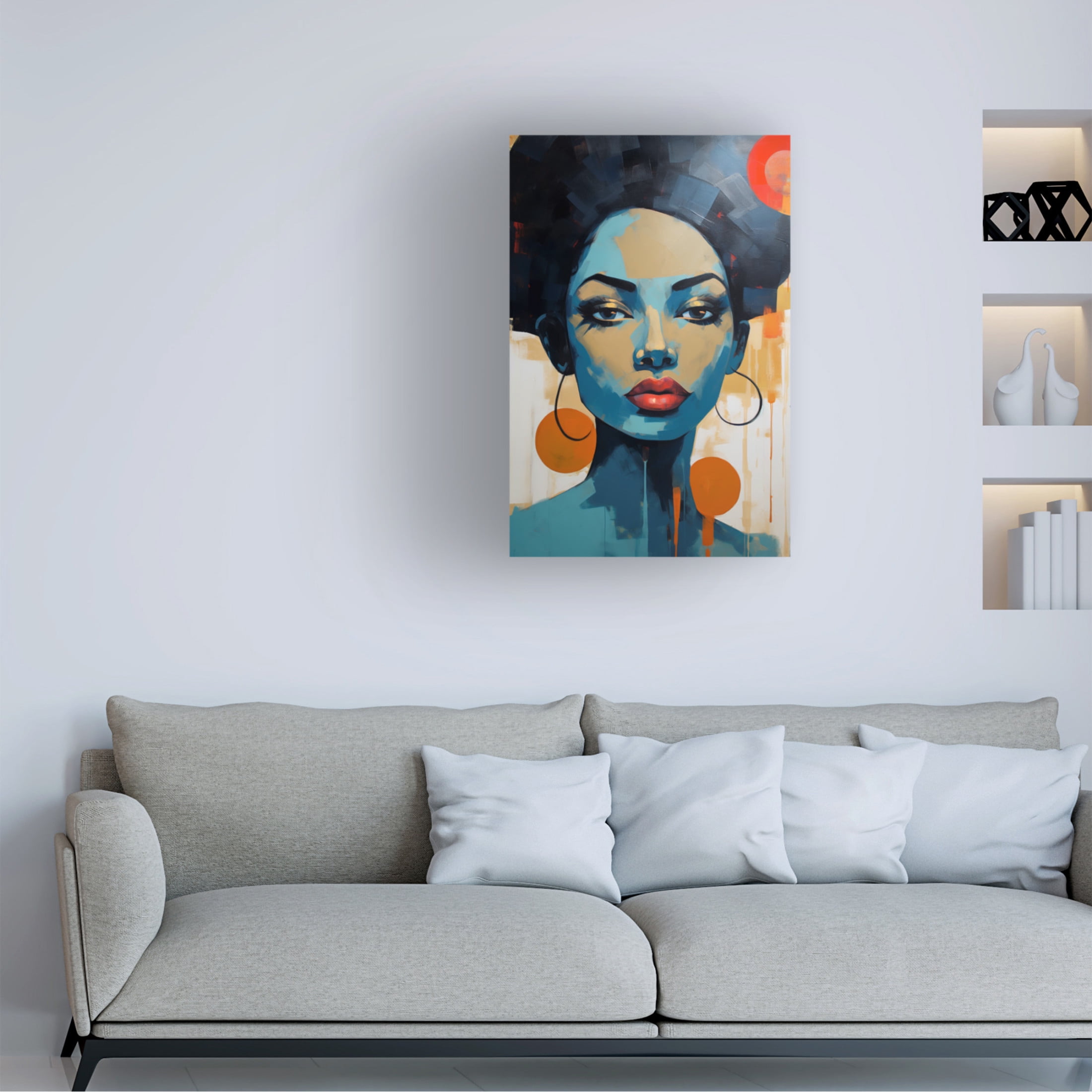 Canvas Wall Art - Ray Heere 'Colorful Model 13' Wall Art for Living Room, Bedroom, or Office Décor by Trademark Fine Art - 22 x 32 Inches
