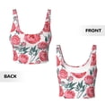 thumbnail image 6 of Uemuo Rose Flowers Pattern Women's Sports Bra - High Impact Support, Breathable, and Comfortable Athletic Bra for Running, Yoga, and Workouts, 6 of 9