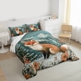 thumbnail image 3 of Homewish Kawaii Jungle Fox Bedding Comforter Set for Teens, Rustic Farmhouse Twin Comforter Sets, Merry Christmas Reversible Bedding Set, Luxury Bedroom Decor, 2-Piece, 3 of 8
