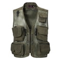 thumbnail image 1 of Chaleco militar de camuflaje de verano para hombre, chaleco de malla para papá con múltiples bolsillos para fotografía al aire libre, 1 of 6
