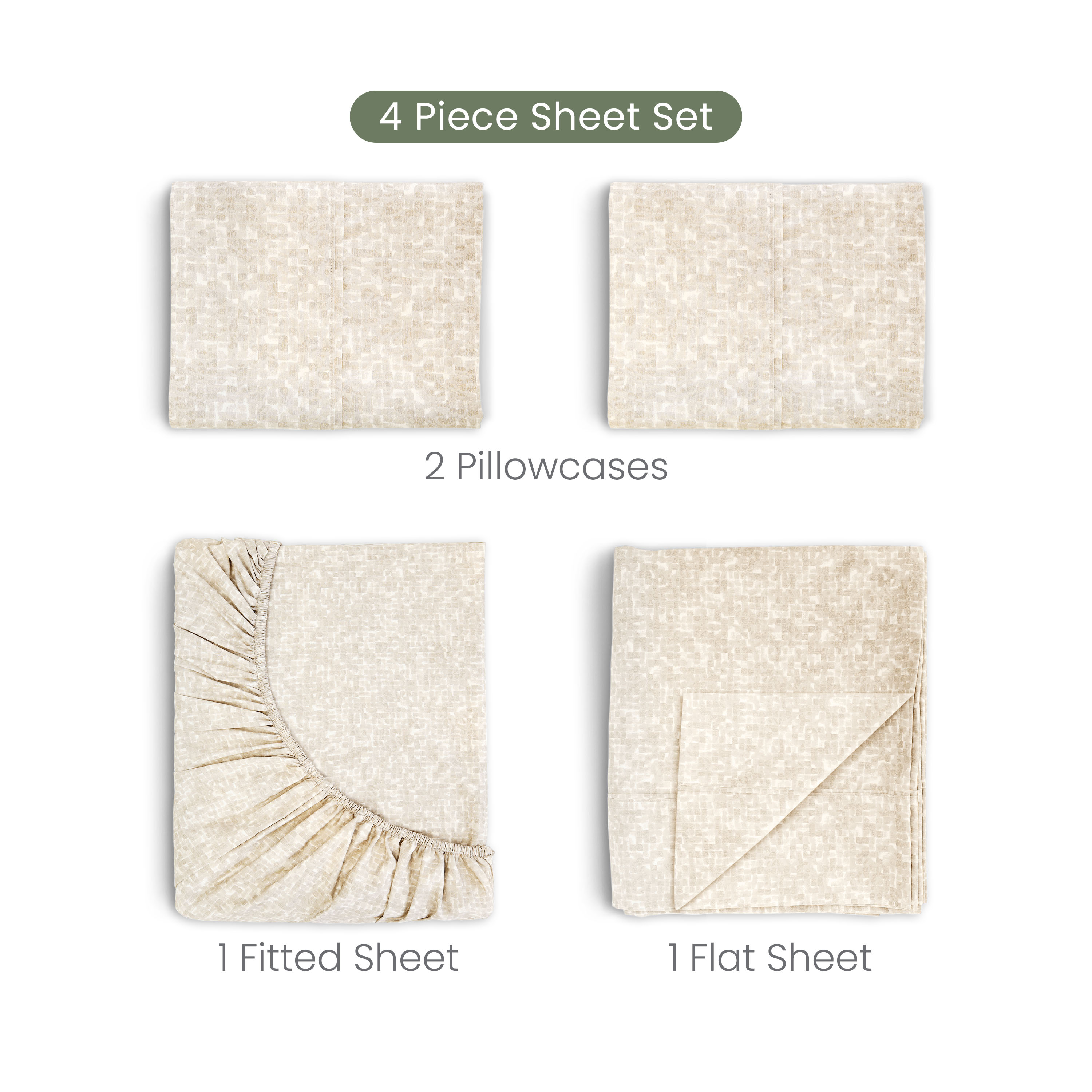 Martex Restore Cooling Bed Sheet Set, Full, Linen