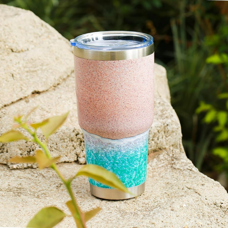 30 OZ Beach Tumblers with Lid Beach Lover Tropical Ocean Gifts Travel  Coffee Mug Blue Summer Insulated Drinking Cups Beach Themed Gifts for Women  ...