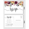 thumbnail image 3 of Inkdotpot RSVP Postcards (Set Of 50) 4"X6" Blank With Mailing Side,RSVP Reply Response Cards For Wedding Floral Script Style Print Return Cards, 3 of 5
