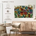 thumbnail image 5 of Elephant Stock Confetti Floral Wall Art - Horizontal Canvas Wall Art - Living Room Wall Decor - Floral And Botanical Canvas - Green And Red Decor By Silvia Vassileva - 39" x 26", 5 of 8