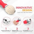 thumbnail image 3 of Cuchara para helado resistente, forma perfecta, de acero inoxidable, para servir helado duro, cuchara grande para sándwich con mango de goma antideslizante, cucharas para masa de galletas, melón,, 3 of 7