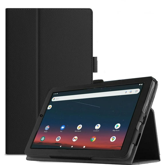 zukof Folio Stand Case for onn. 7" Tablet (2022 Model 100071481) - Slim Magnetic PU Leather Protective Case Cover 1 Random Color Stylus (Black)