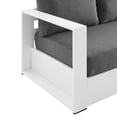thumbnail image 3 of Modway Tahoe Sofa d'Extérieur pour Patio en Aluminium Enduit de Poudre, Blanc Charbon, 3 of 8