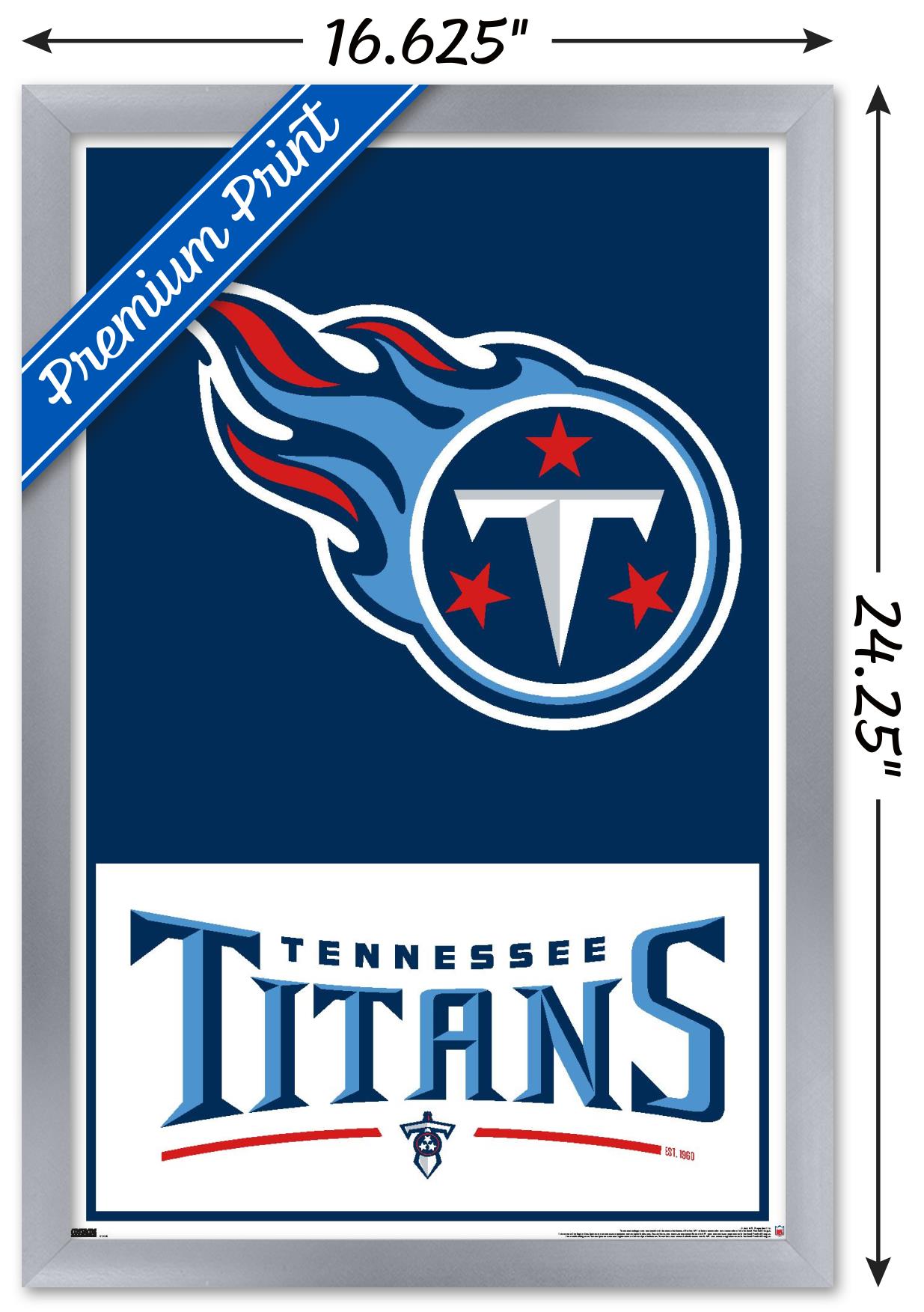 NFL Tennessee Titans - Logo 21 Wall Poster, 14.725" x 22.375", Framed