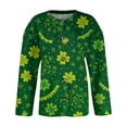thumbnail image 4 of Womens Saint Patrick's Day Cardigan Sweaters Shamrock Pattern Button Cardigan Outerwear Spring St. Patrick's Day Tops, 4 of 5